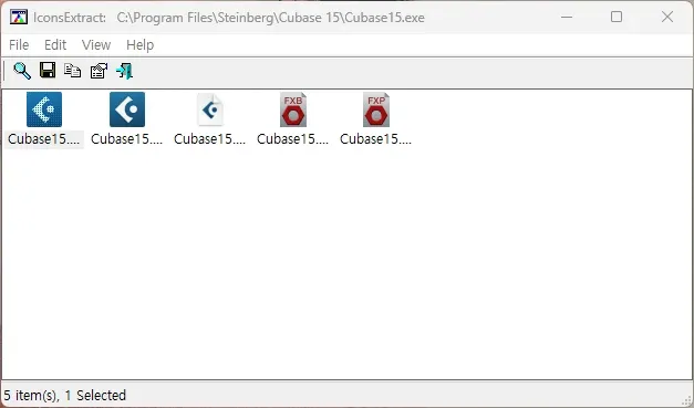 IconsExtract로 큐베이스 exe 파일에서 아이콘을 추출 IconsExtract로 큐베이스 exe 파일에서 아이콘을 추출